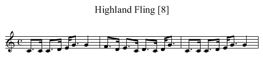 Highland Fling [8] - staff notation