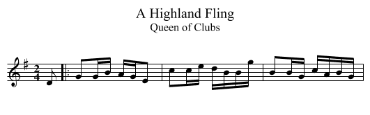 Highland Fling, A - staff notation