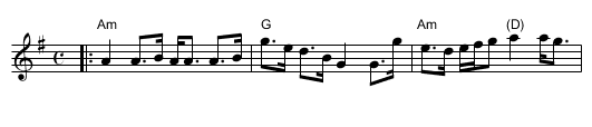 Highland Harry - staff notation