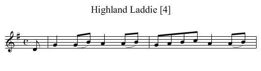 Highland Laddie [4] - staff notation