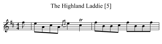 Highland Laddie [5], The - staff notation