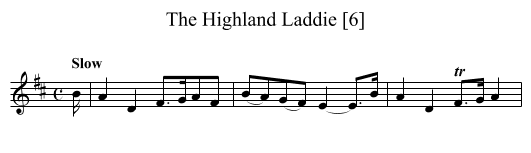 Highland Laddie [6], The - staff notation