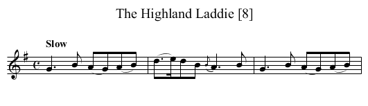 Highland Laddie [8], The - staff notation
