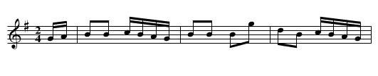 Highland Laddie or The White Cockade - staff notation