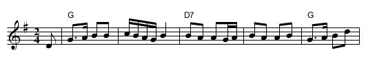 Highland Laddie - staff notation