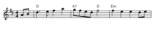 Highland Laddie - staff notation