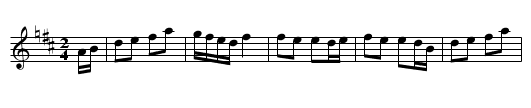 Highland Laddie - staff notation