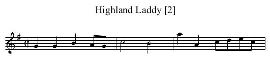 Highland Laddy [2] - staff notation
