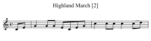 Highland March [2] - staff notation