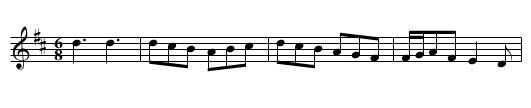 Highland March in Oscar and Malvina - staff notation