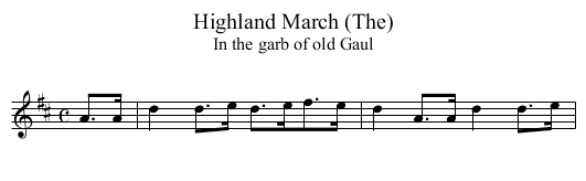 Highland March (The) - staff notation
