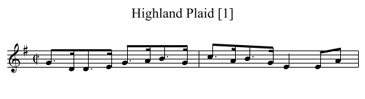 Highland Plaid [1] - staff notation