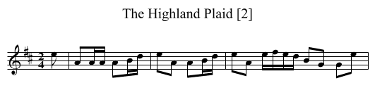 Highland Plaid [2], The - staff notation