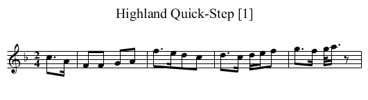 Highland Quick-Step [1] - staff notation