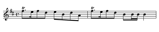 Highland Reel - staff notation