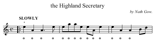 Highland Secretary, the  - staff notation