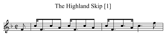 Highland Skip [1], The - staff notation