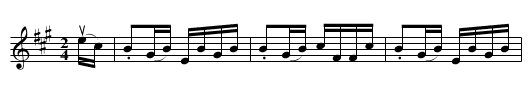 HIGHLAND SKIP -- REEL - staff notation