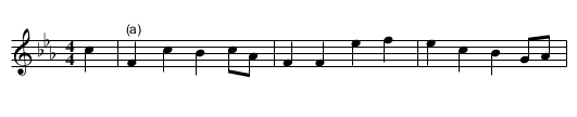 Highland Soldier Version 1 of 3 - staff notation