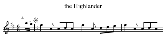 Highlander, the  - staff notation