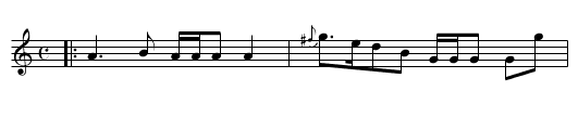 HIGHLANDER'S FAREWELL TO IRELAND - staff notation