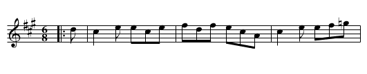 Highlander's Jig - staff notation