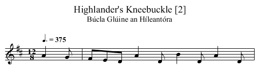 Highlander's Kneebuckle [2] - staff notation