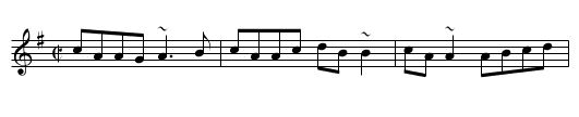 Highlandman That Kissed His Granny, The - staff notation