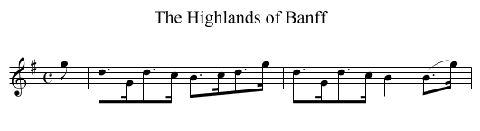 Highlands of Banff, The - staff notation