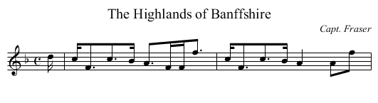 Highlands of Banffshire, The - staff notation