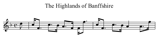 Highlands of Banffshire, The - staff notation