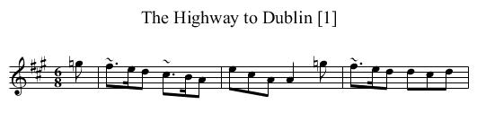 Highway to Dublin [1], The - staff notation