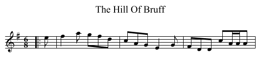 Hill Of Bruff, The  - staff notation