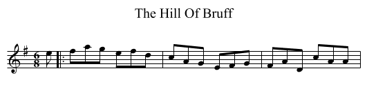Hill Of Bruff, The  - staff notation