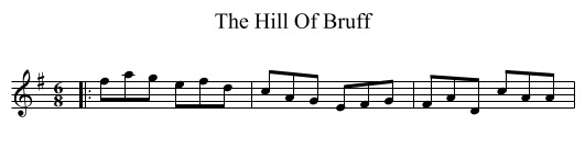 Hill Of Bruff, The  - staff notation