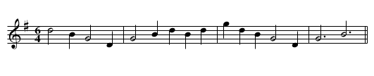 Hilland Lilt, A - staff notation