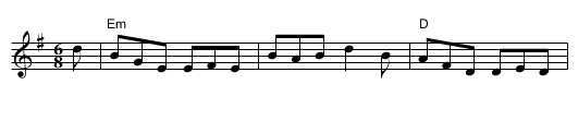 Hills of Glenurchie - staff notation