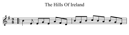 Hills Of Ireland, The  - staff notation