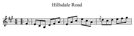 Hillsdale Road - staff notation