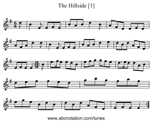 Hillside [1], The - staff notation