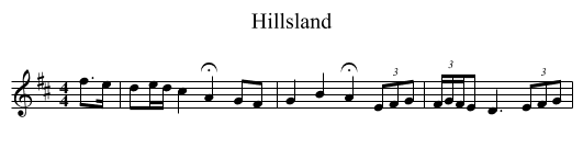 Hillsland - staff notation
