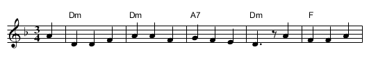 Hilma ja Juhani - staff notation