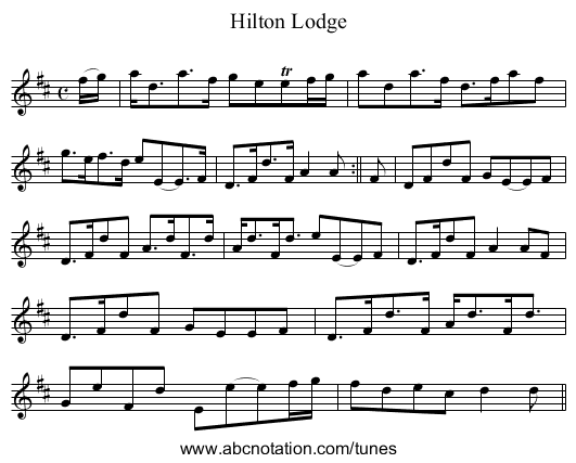 Hilton Lodge - staff notation