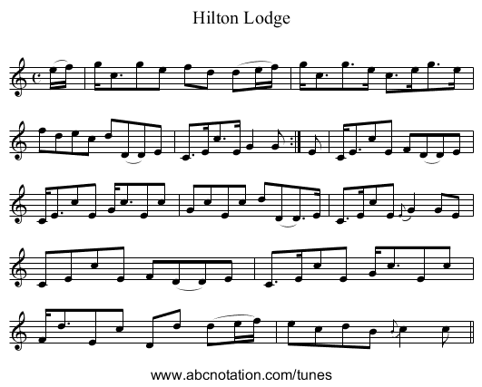 Hilton Lodge - staff notation