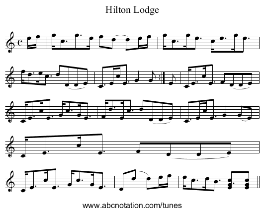 Hilton Lodge - staff notation