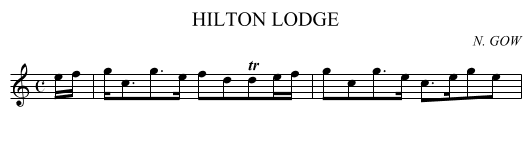 HILTON LODGE - staff notation