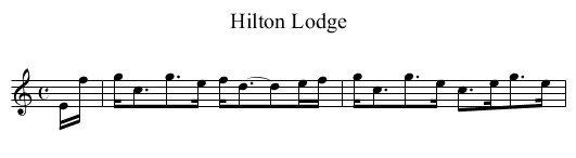 Hilton Lodge - staff notation