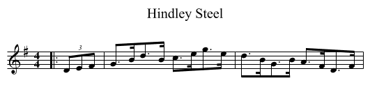 Hindley Steel - staff notation