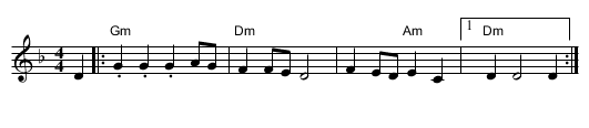 Hineh Ma Tov - staff notation