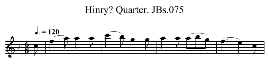 Hinry? Quarter. JBs.075 - staff notation